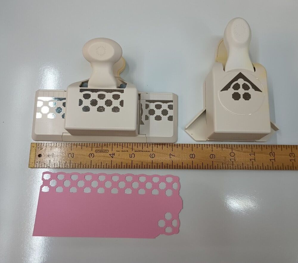 Martha Stewart TRIPLE CHAIN Punch Around The Page Set Scallop Edge Corner & Edge